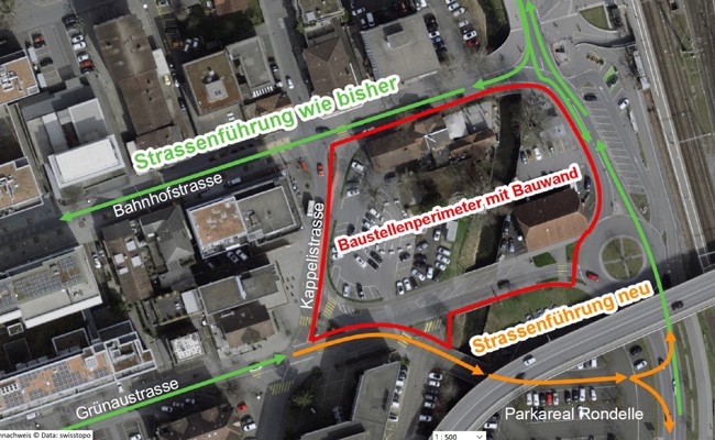 Neubau «Chez Fritz»: Verkehrsführung wird geändert