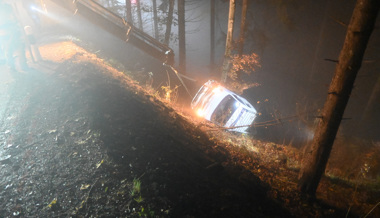 Im Nebel von Strasse abgekommen und 15 Meter abgestürzt