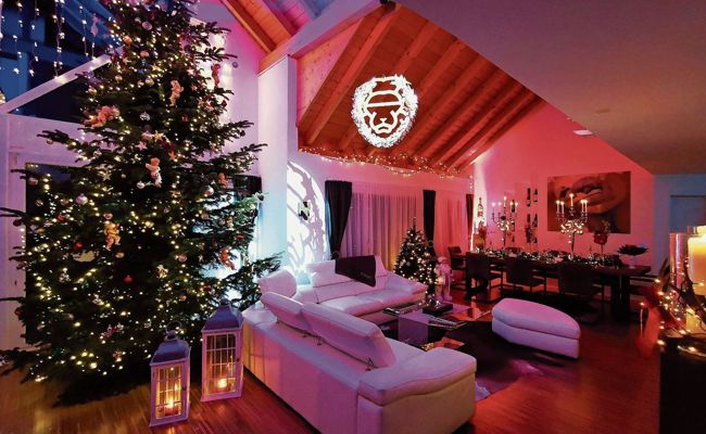 Neun Christbäume in einem einzigen Haus – der grösste ist fünf Meter hoch