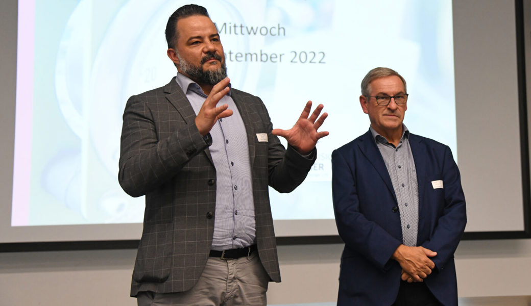  Thorsten Rehwald (links, SAK) und Philipp Egger (Energieagentur St. Gallen) waren zwei der Referenten.