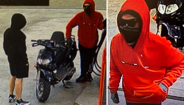 Zwei Männer überfallen Tankstelle und flüchten mit Roller