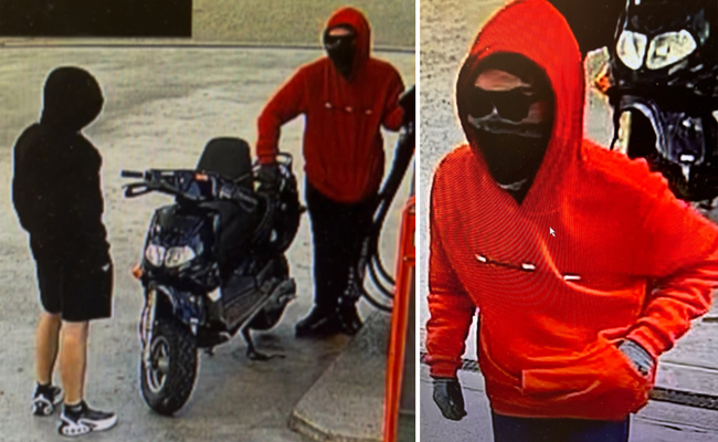 Zwei Männer überfallen Tankstelle und flüchten mit Roller