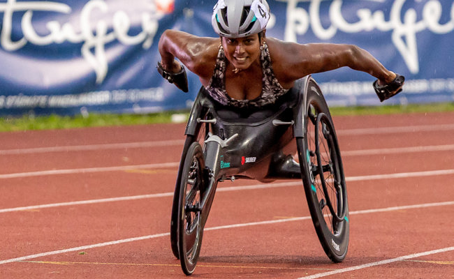 Den Materialproblemen erfolgreich getrotzt: Alexandra Helblings Happy End auf der Bahn