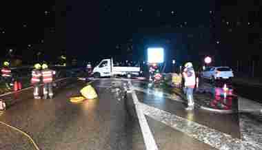 Unfall auf der Autobahn bei Kriessern fordert zwei Verletzte