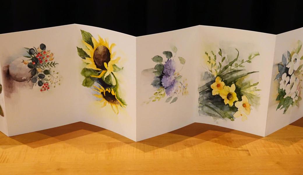 Die Ideen als Zickzackstreifen kreativ umgesetzt