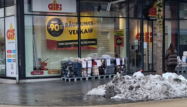 Räumungsverkauf: Gifi verlässt die Bahnhofstrasse