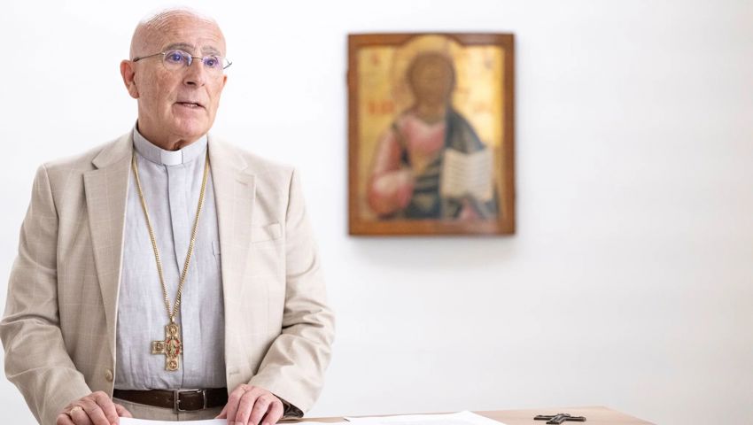 Joseph Maria Bonnemain, Bischof von Chur, an einer Medienkonferenz zur  «Sprechstunde psychische und sexuelle Gesundheit».