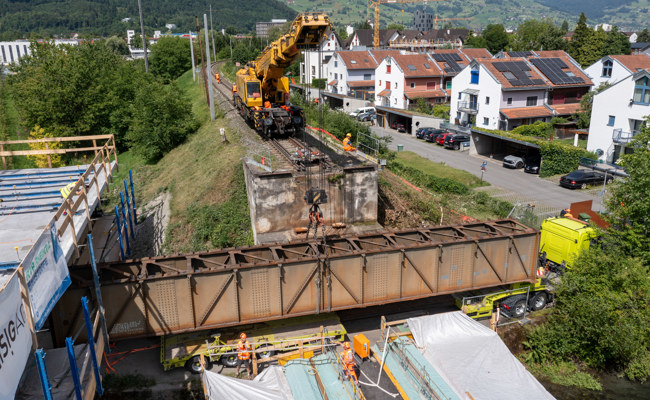Halbzeit auf den Bahnbaustellen zwischen Buchs und Feldkirch