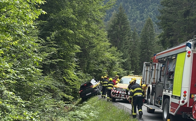 Manöver ging schief: Rückwärts in Abhang gefahren