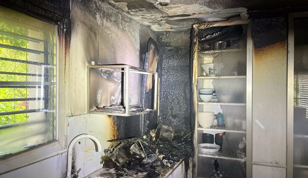  Die Küche eines Einfamilienhauses fing am Donnerstag Feuer. 