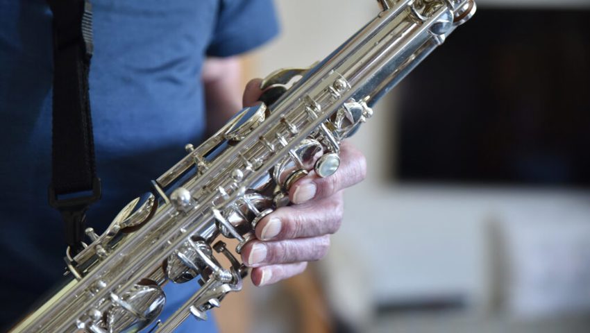  Der Tenorsaxophonist hat sein Instrument stets gut gepflegt.