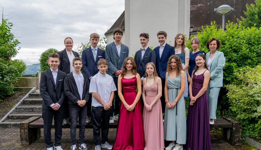 Strahlende Gesichter an der Konfirmationsfeier in Sennwald.