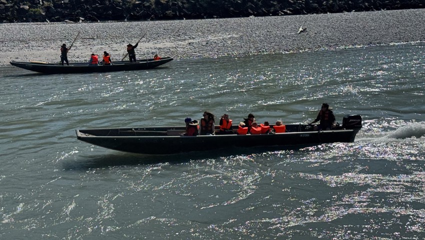 Rasante Fahrte auf dem Alpenrhein.