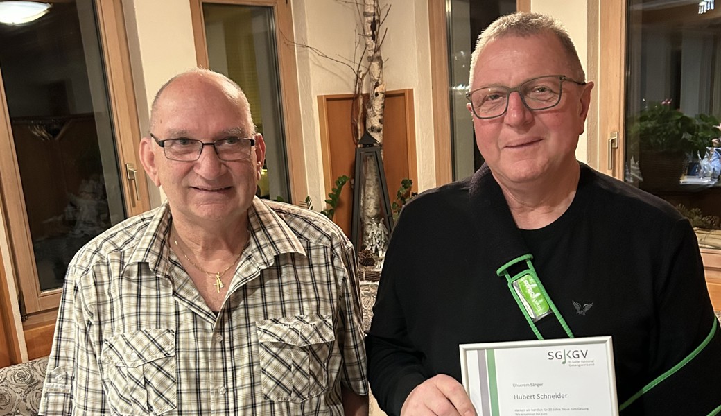 Männerchor ehrt Jubilare und begrüsst neue Sänger