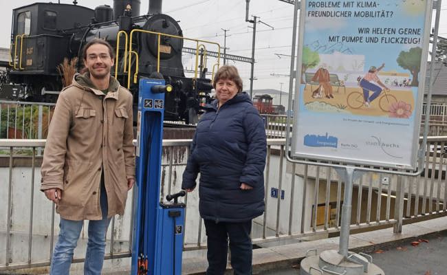 Abhilfe für platte Reifen: Reparaturstation für Velos eingerichtet