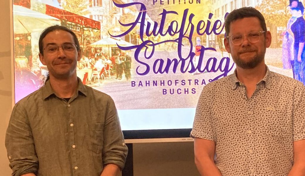  Rolf Sturzenegger (rechts), Vertreter der IG Buchser Samstig, und Stadtrat Fred Rohrer waren zu Gast bei der SP Buchs .