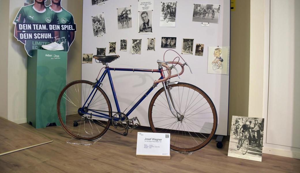 Prunkstück: Das Rennrad, mit welchem Josef Wagner 1941 die Tour de Suisse gewann.
