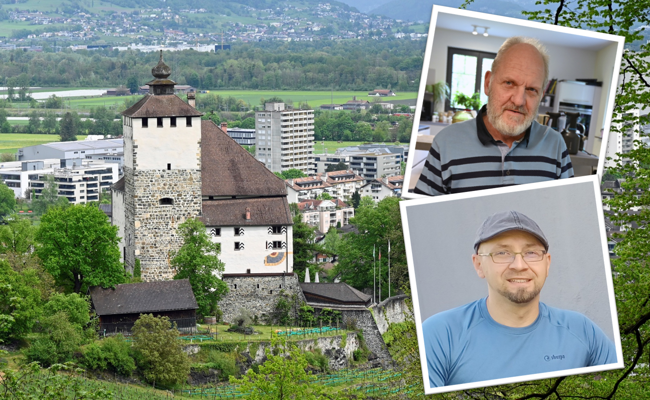 Zwei Spezialisten, ein Ziel: ein Modell des Werdenberger Wahrzeichens