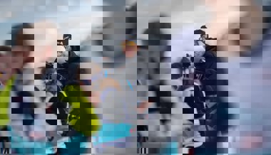 «Bequemer als Skischuhe»: Schülerinnen und Schüler trainieren mit Dario Cologna auf dem Ricken