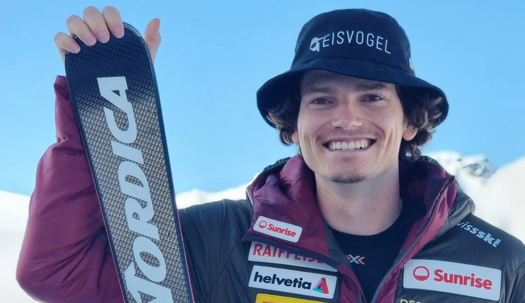 Josua Mettler wieder einmal im Riesenslalom gestartet