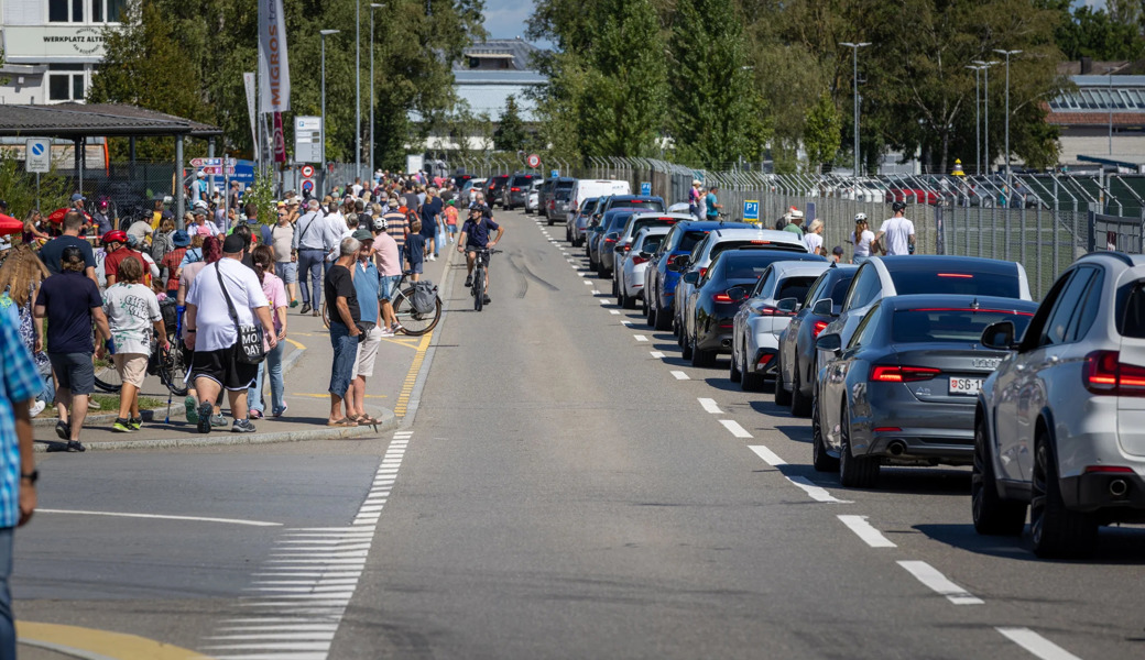 Stau auf der Zufahrtsstrasse nach Altenrhein. Und nicht nur dort.