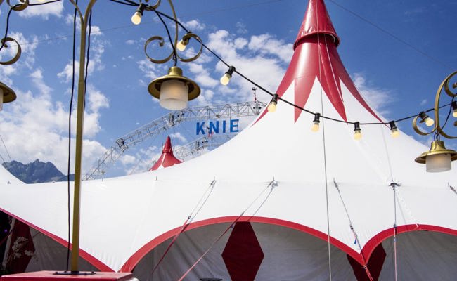 Der Circus Knie schlägt beim Werdenbergersee wieder sein Zelt auf