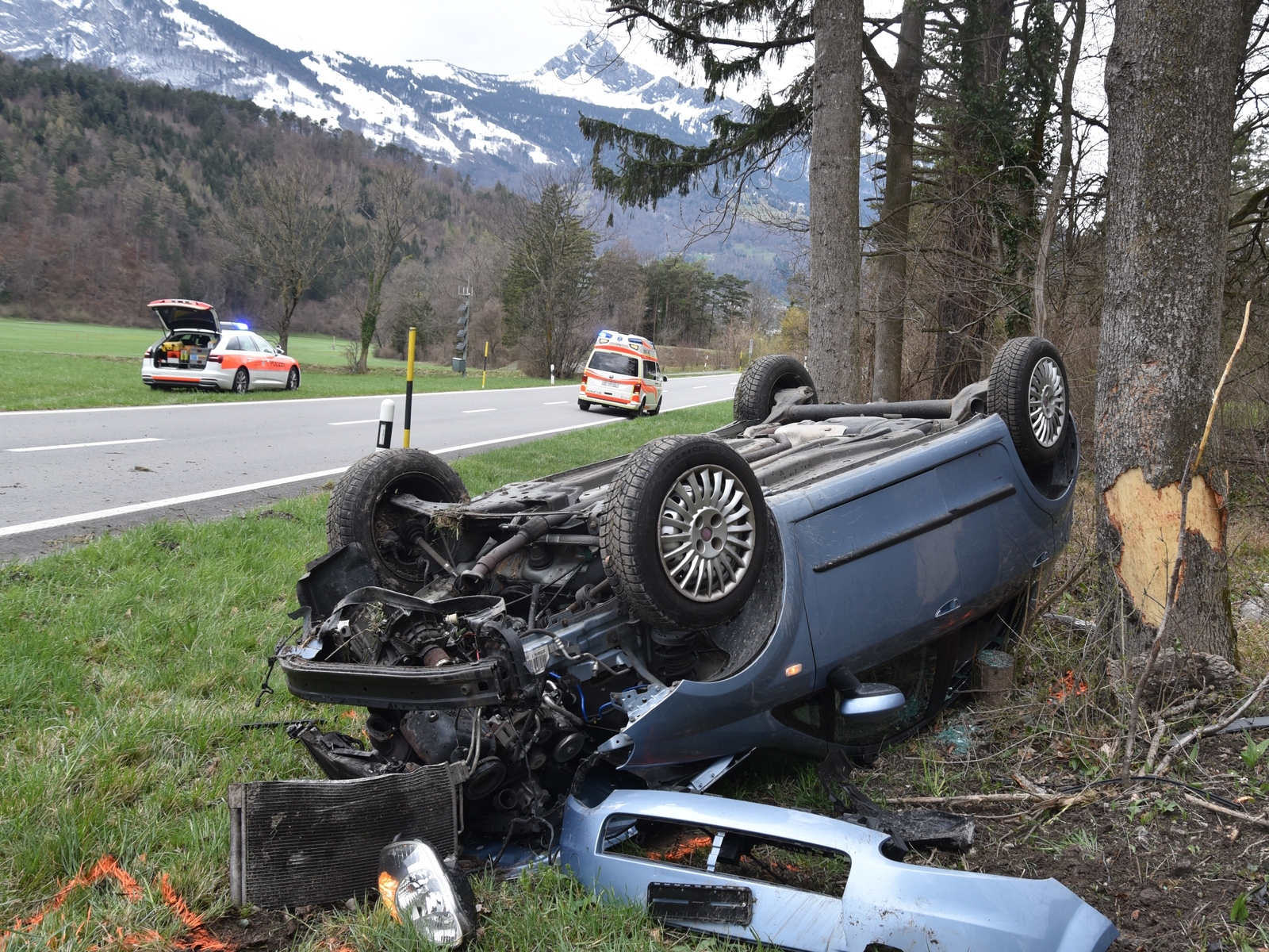Auto auf Luzisteig überschlagen – Fahrer verletzt