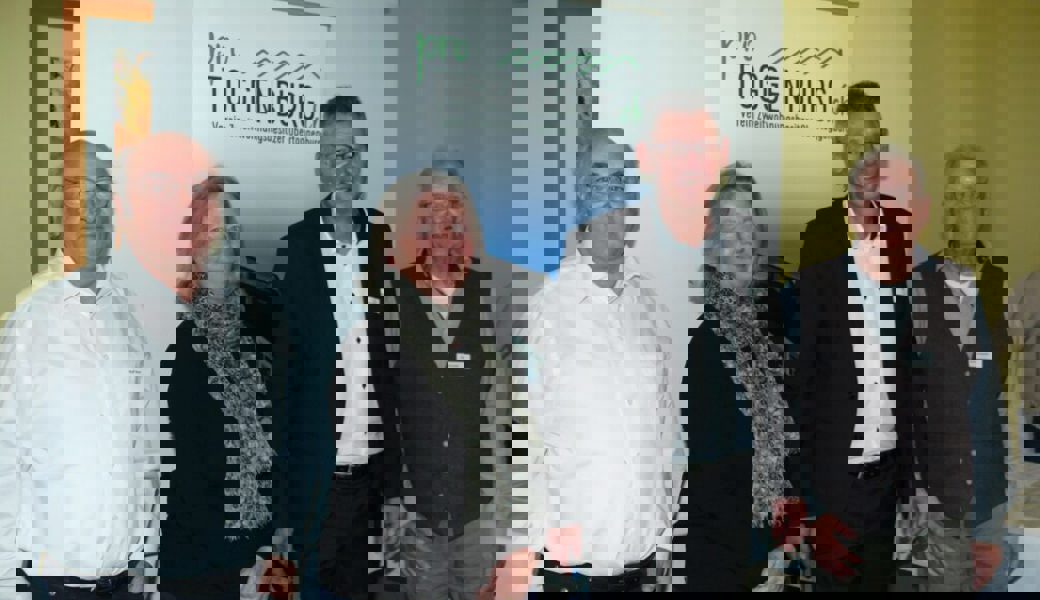  Der Vorstand des Vereins Zweitwohnungsbesitzer Obertoggenburg (von links): Rolf Hess (Aktuar), Odette Oesch (Revisorin), Richard Brander (Präsident) und Hansruedi Hintermeister (Kassier). 