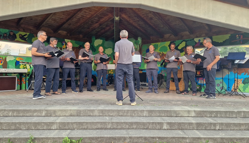 Der Männerchor Sennwald-Haag verwöhnte das Publikum in der Festwirtschaft und akustisch auf der Bühne.