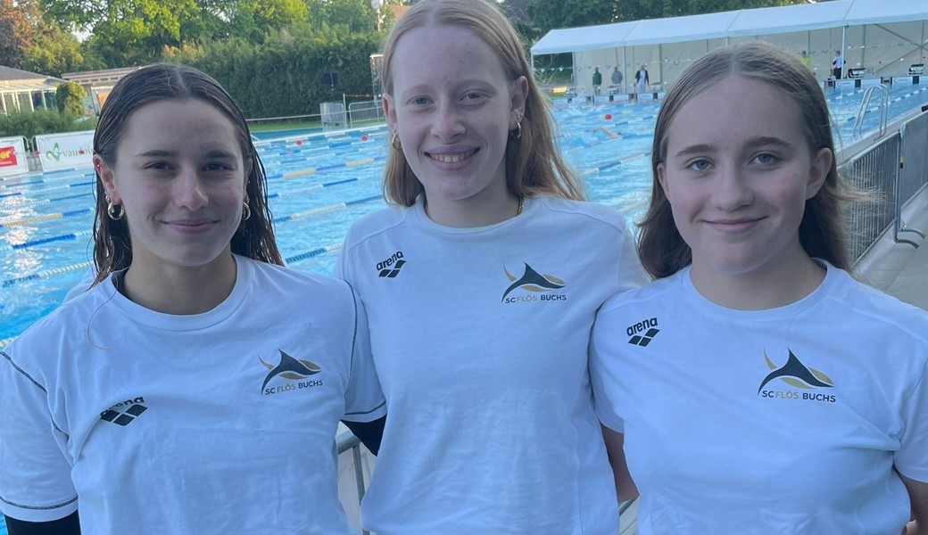 Medaillen für Giovanna Bevivino, persönliche Bestzeiten für Moana Finja Hardegger und Denja Maria Schulert (von links).