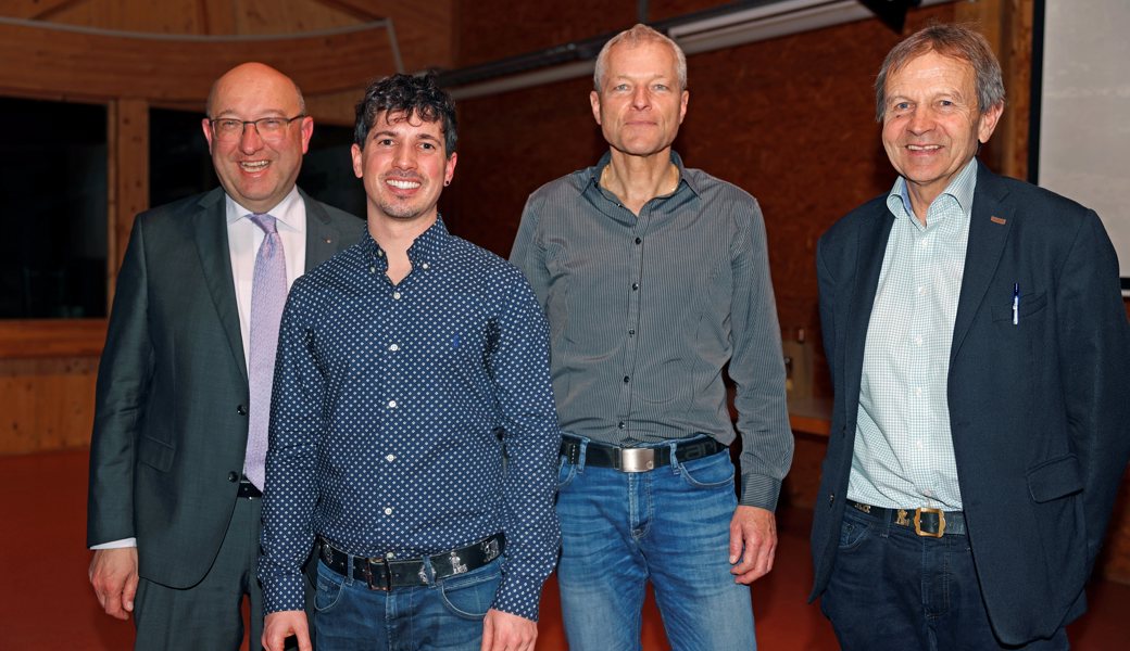 Referenten an der Wintertagung in Sargans (von links): Beat Tinner, Marco Bolt, Christoph Högger und Erich Von Siebenthal.