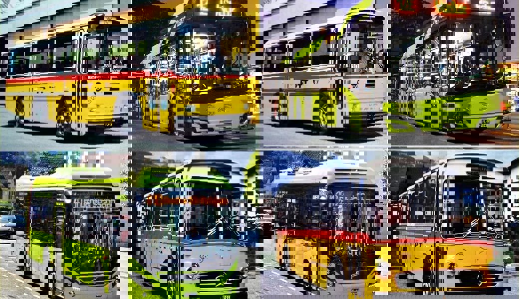  Moderne und altertümliche Linienbusse werden gezeigt. Bilder: PD