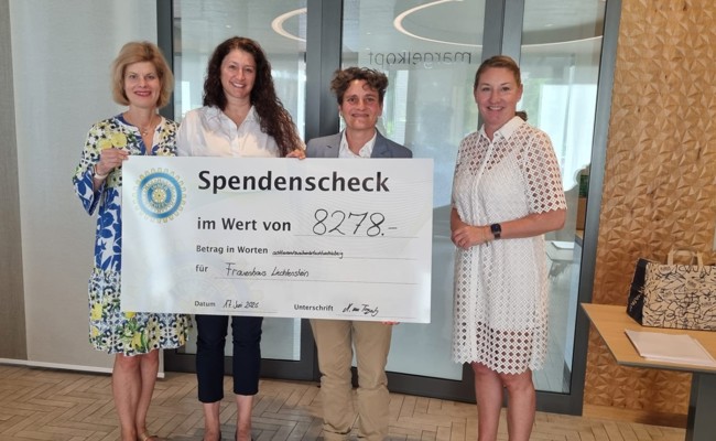 Inner Wheel Club spendet über 8200 Franken für Frauenhaus