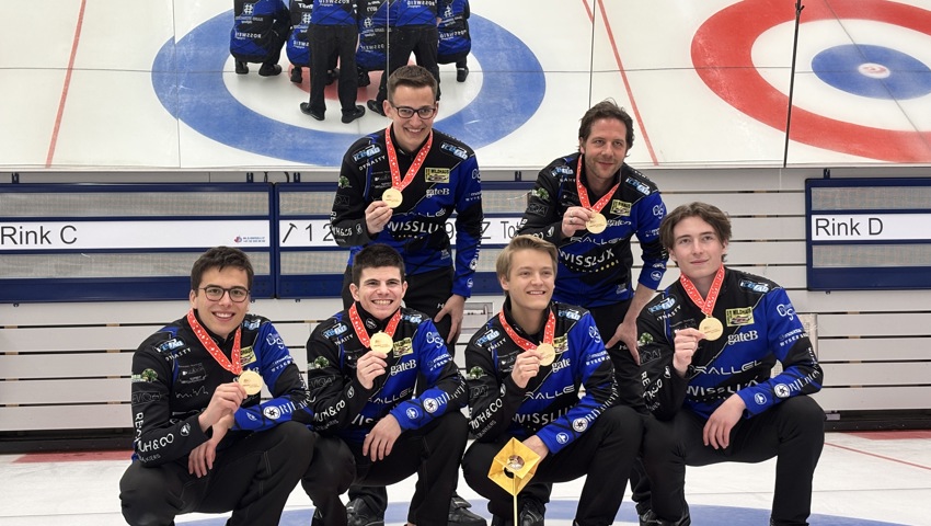 Das Erfolgsteam: Jonas Dietiker, Greg Obrist (oben von links), Jonas Feierabend, Livio Ernst, Leon Wittich und Felix Lüthold (unten von links).