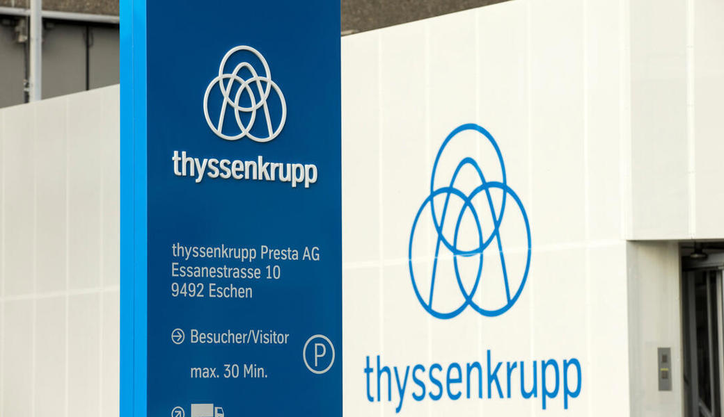 Firma thyssenkrupp Presta AG streicht 570 Stellen in Eschen und Oberegg. 