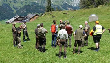 Rund 50 Personen liessen sich auf der Alp Sellamatt von Wildhütern aus der Region weiterbilden