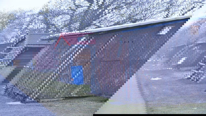  Feldhütten der Kleinpflanzerinnen und Kleinpflanzer in der Morgenweid. 