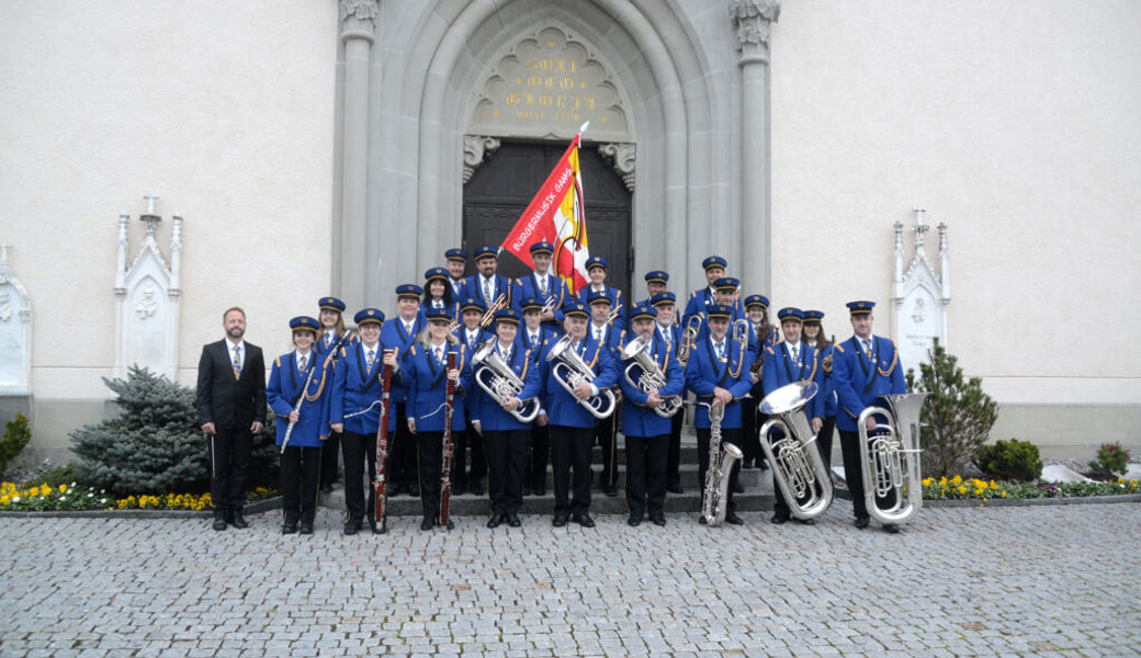  Einer von 13 Vereinen, die am gemeinsamen Kreismusiktag Sarganserland teilnehmen: Die Bürgermusik Gams. 