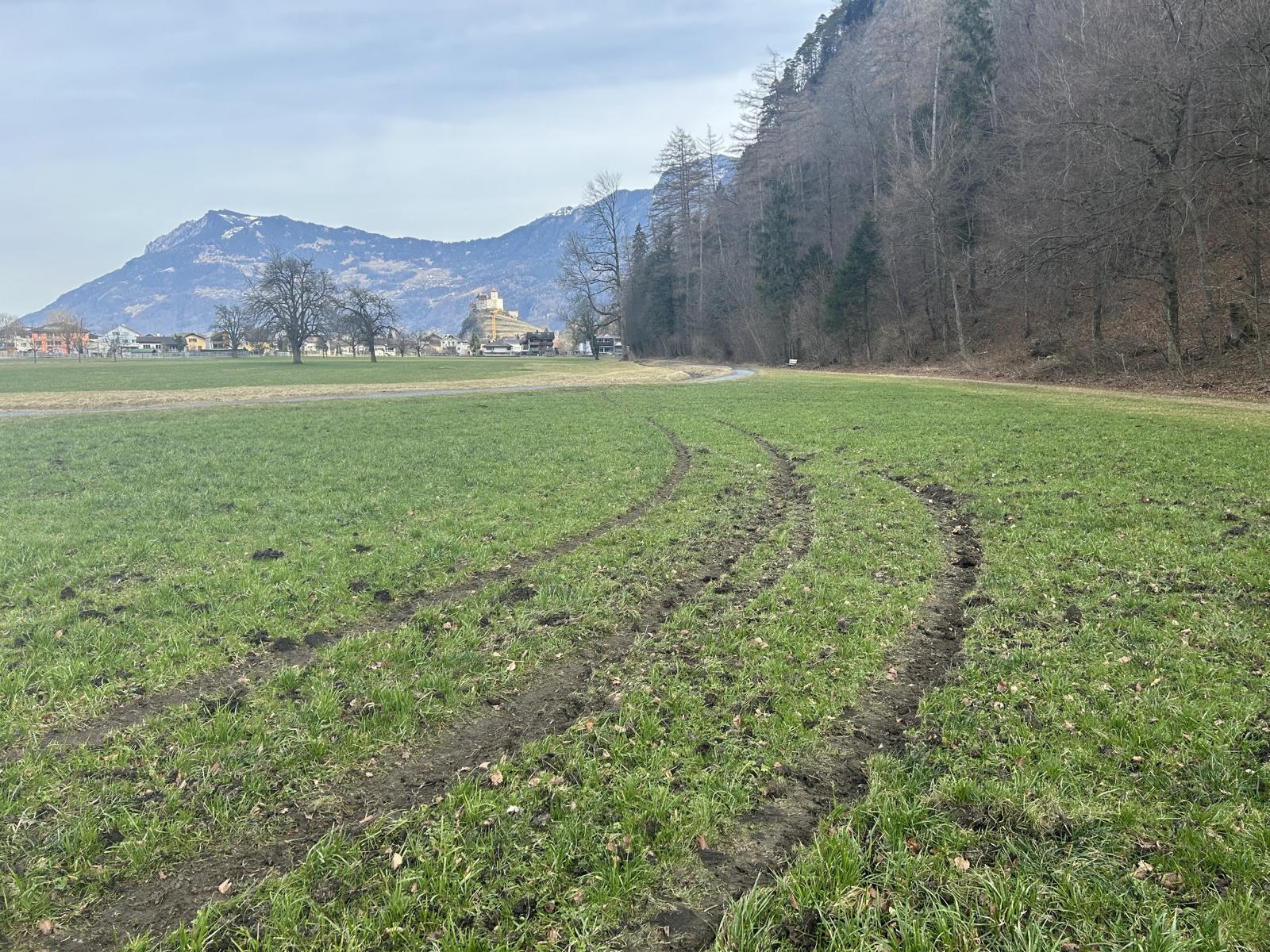 Unbekannte driften auf Wiesen und verursachen Flurschäden