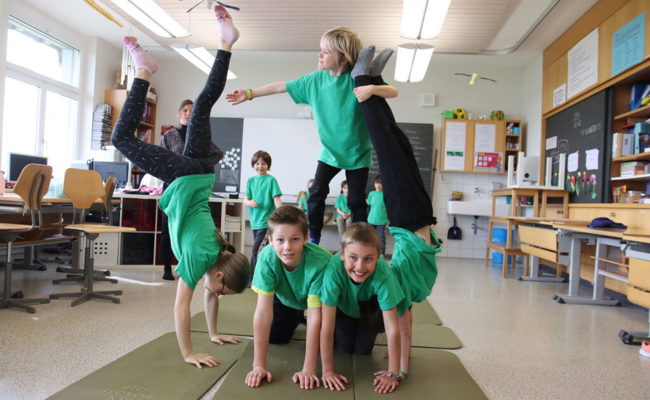In der Projektwoche der Primarschule wird Teamgeist und Durchhaltewille gefördert
