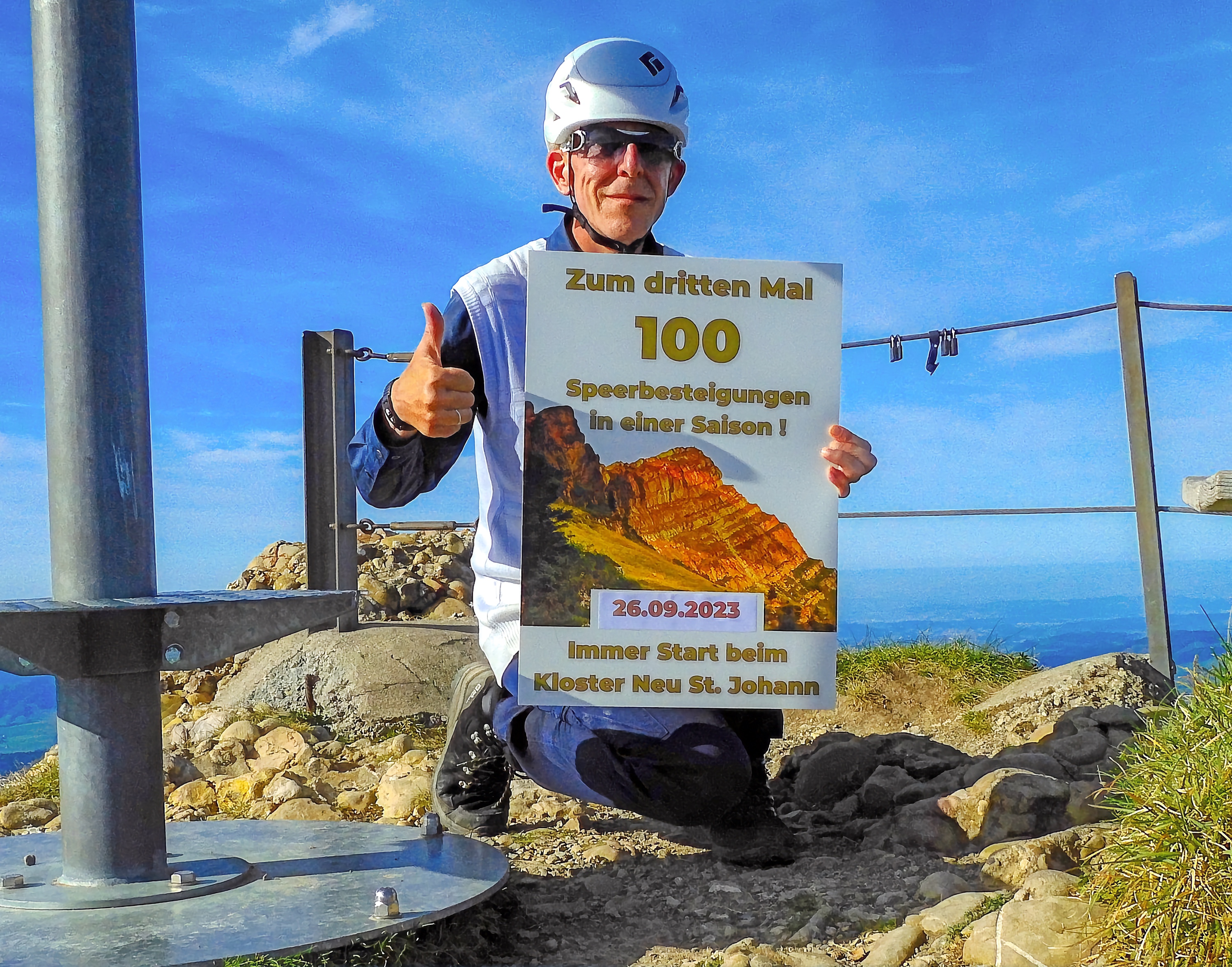 Er hat den Speer schon über 400 mal bestiegen