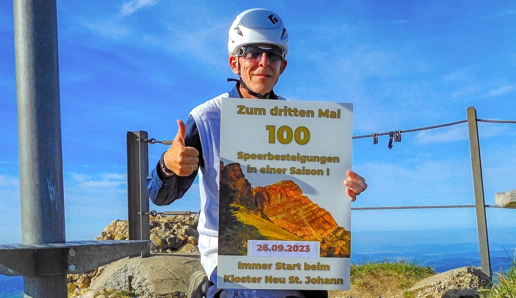 Daniel Oswald hat am 26. September den Speer in dieser Saison zum 100. Mal bestiegen.