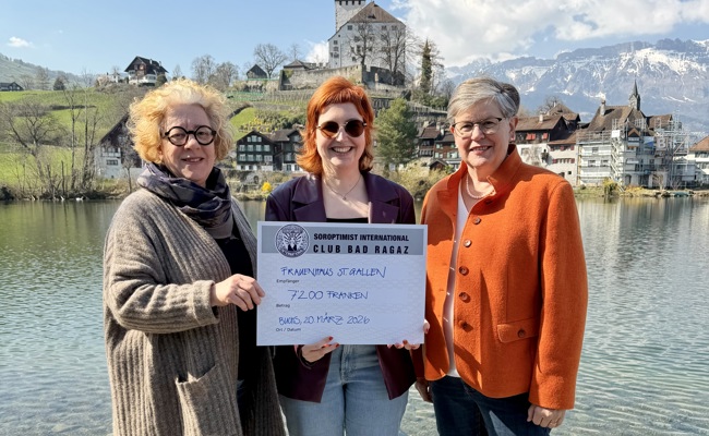 7200 Franken für Neustart: Soroptimistinnen unterstützen Frauenhaus