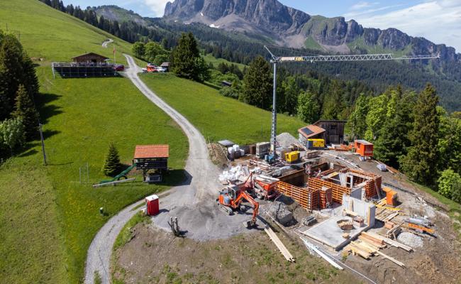 Dauerbetrieb im Berggasthaus Gonzen – trotz Baustelle