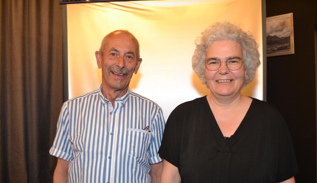 Der scheidende Präsident Bruno Anderhalden und seine Nachfolgerin Claudia Zäch.