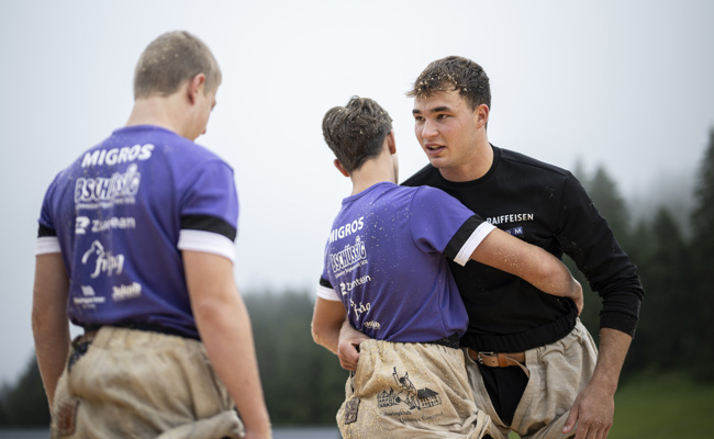 Angehende Könige schwingen auch im Regen