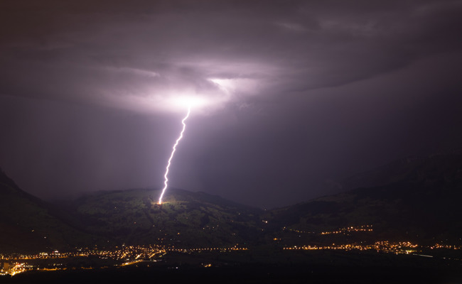 Gewitter im Januar: Meteorologischer Schneepflug liess es krachen