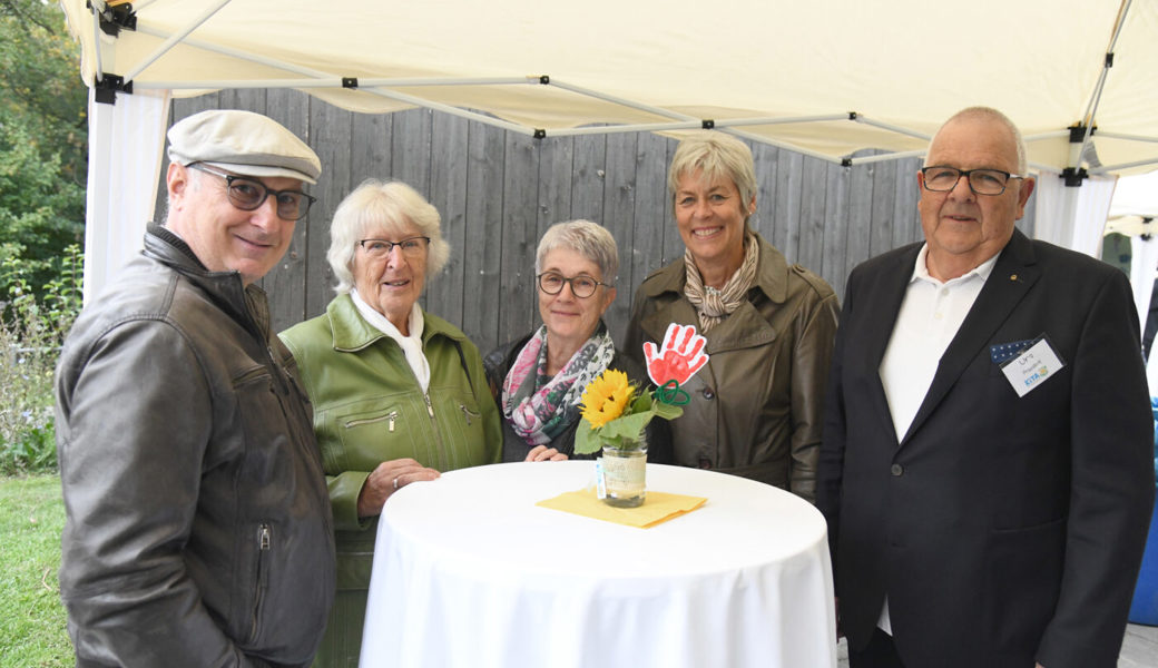  Bekannte Namen der Schatzchischta, von links: der erste Präsident Niklaus Scherrer, die Gründungsmitglieder Helen Candreia, Margrit Nigg, Susi Crescenti und der jetzige Präsident Urs Lufi. Bilder: Hansruedi Rohrer