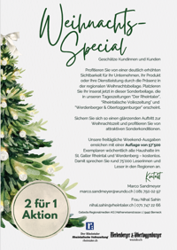 Sonderbeilage Flyer Weihnachtsspecial