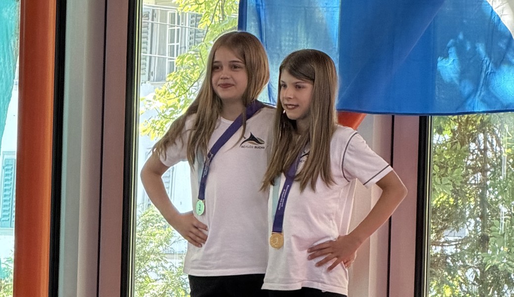 Sieg im Duettwettkampf der Kategorie Jugend 4: Tiana Beck (links) und Nea Planitzer.